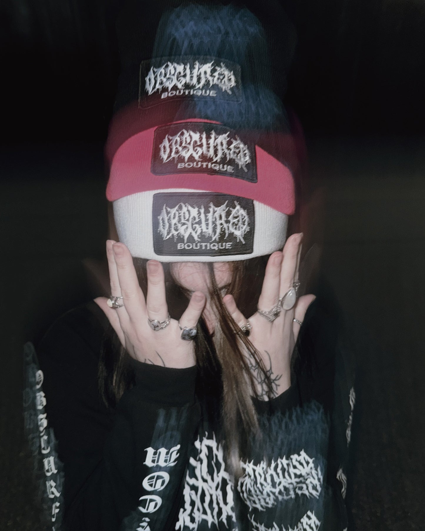OBSCURED LOGO BEANIE