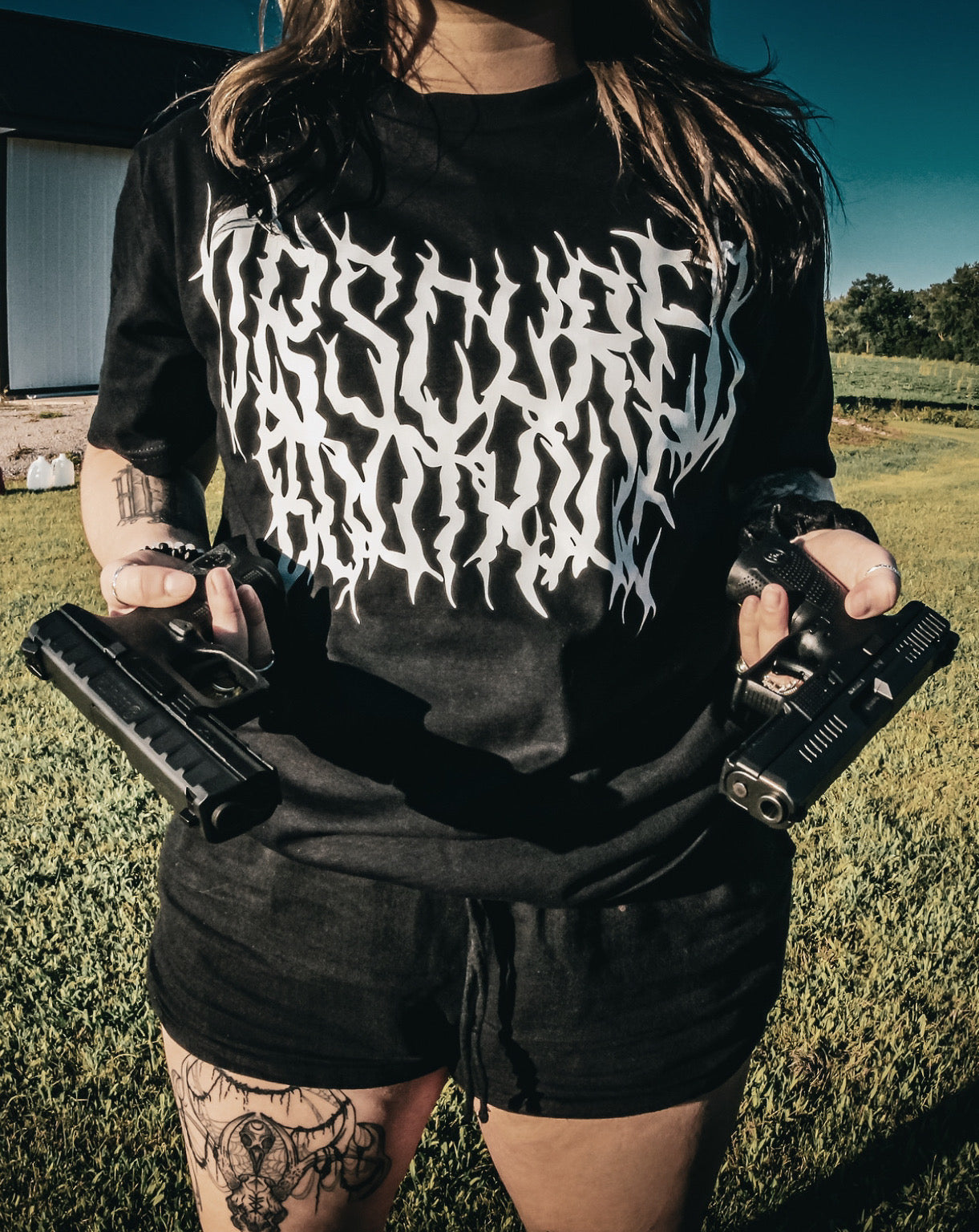 OBSCURED GUNSHOT LOGO TEE