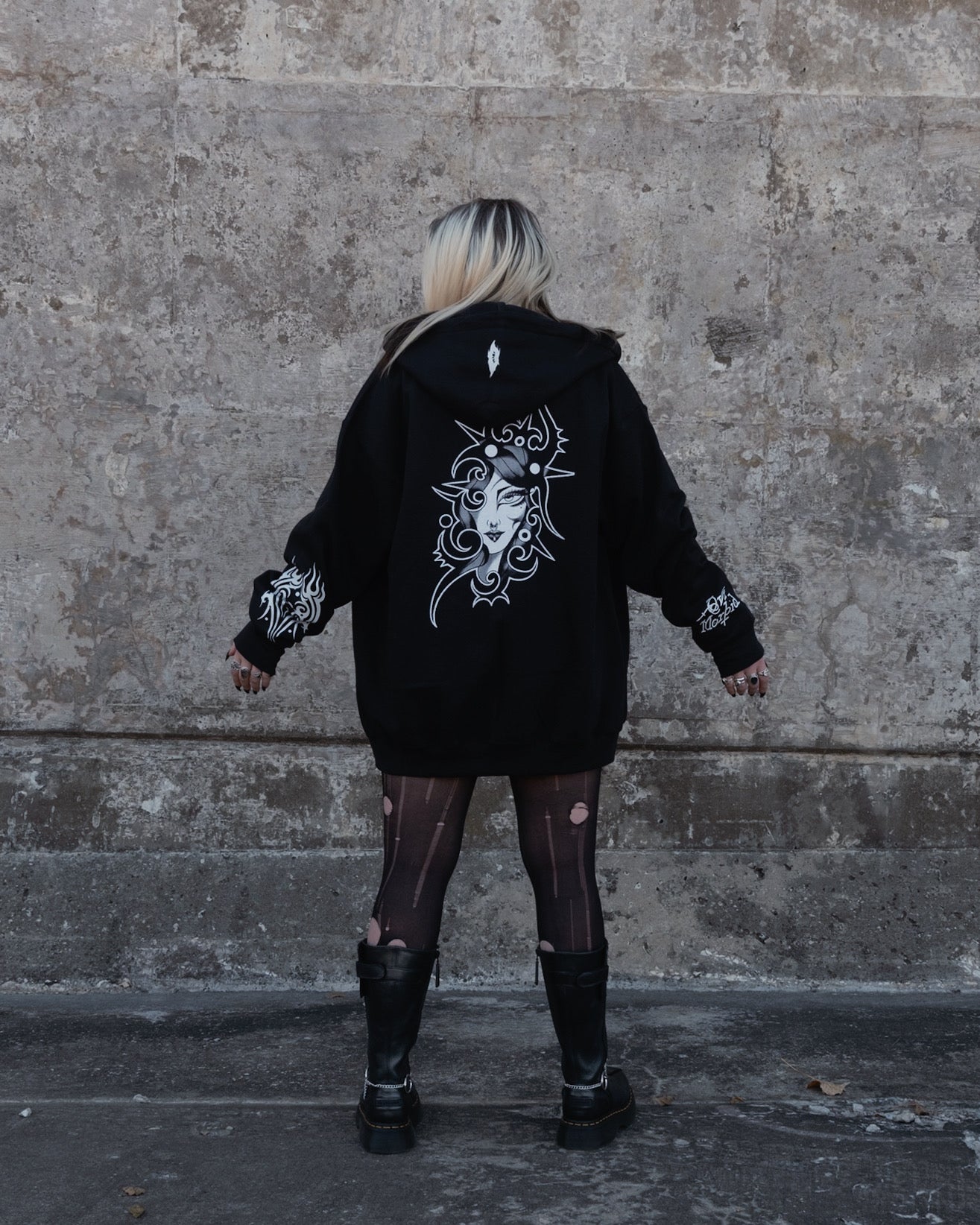 OBSCURED x OVA MORBID ZIP-UP HOODIE