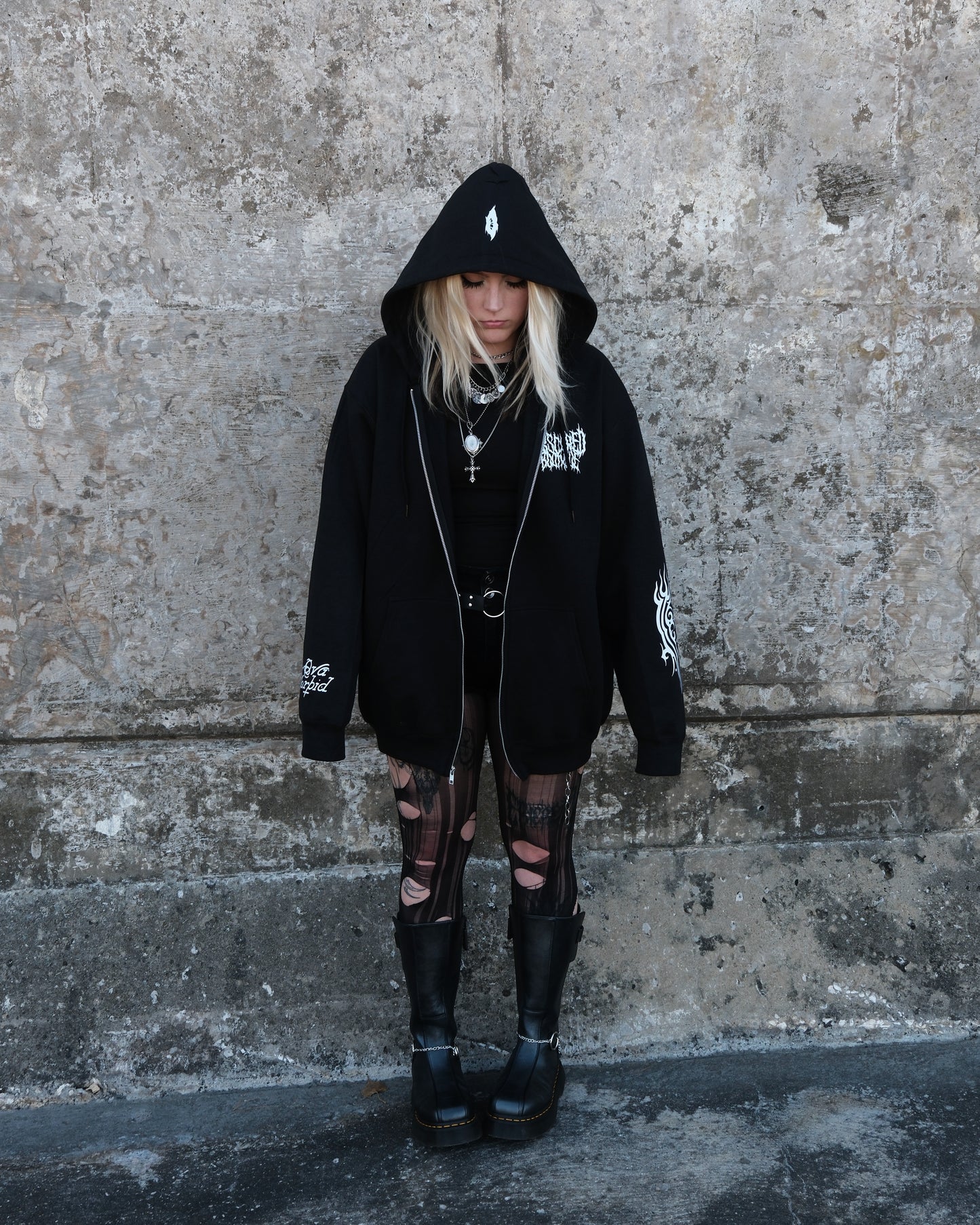 OBSCURED x OVA MORBID ZIP-UP HOODIE