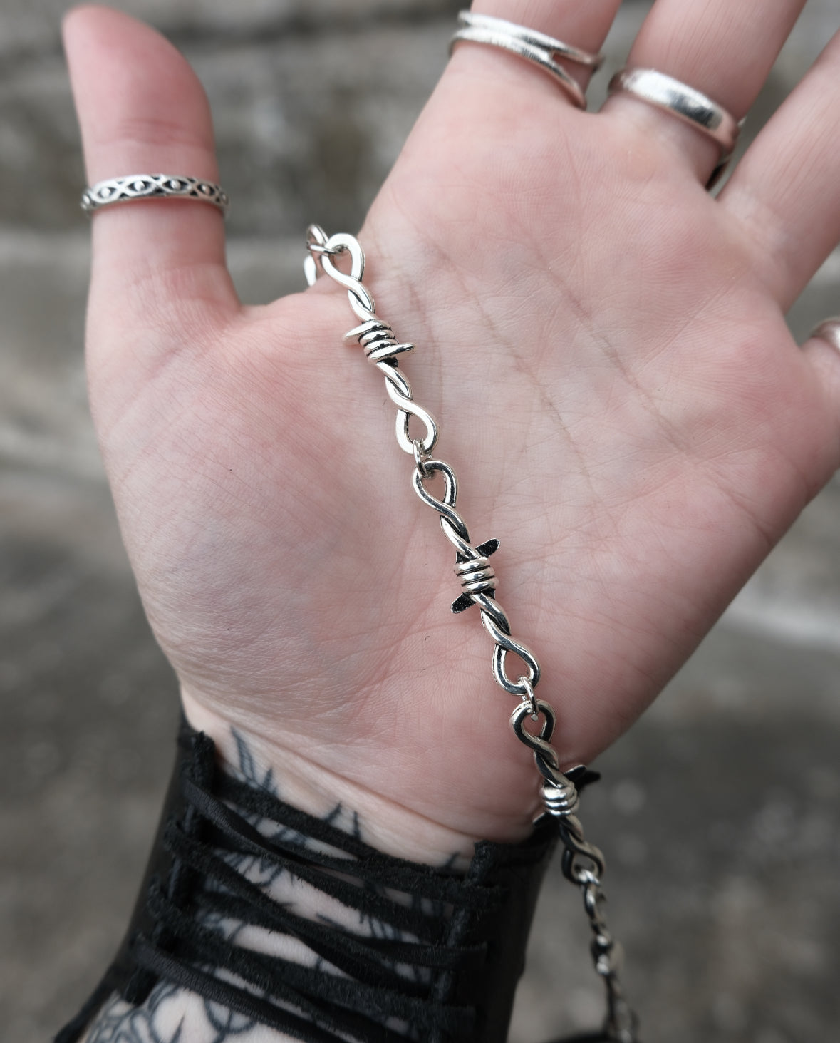 BARBED WIRE CHAIN BRACELET
