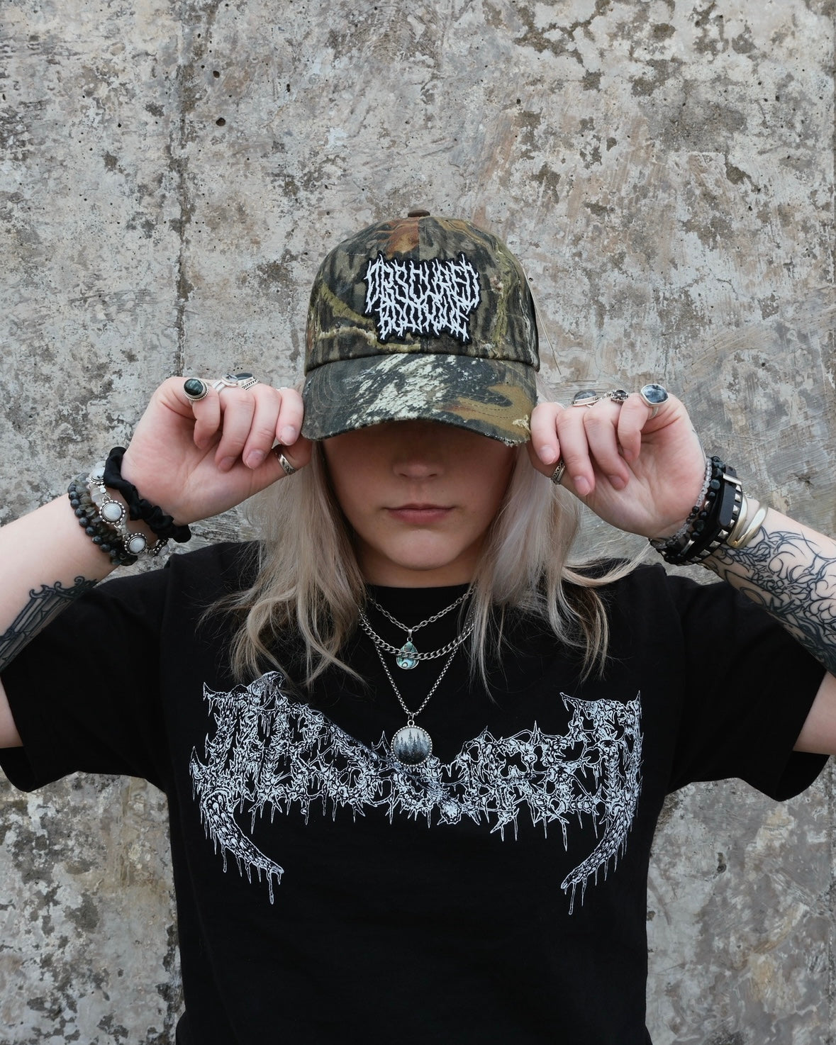 OBSCURED DISTRESSED CAMO HAT