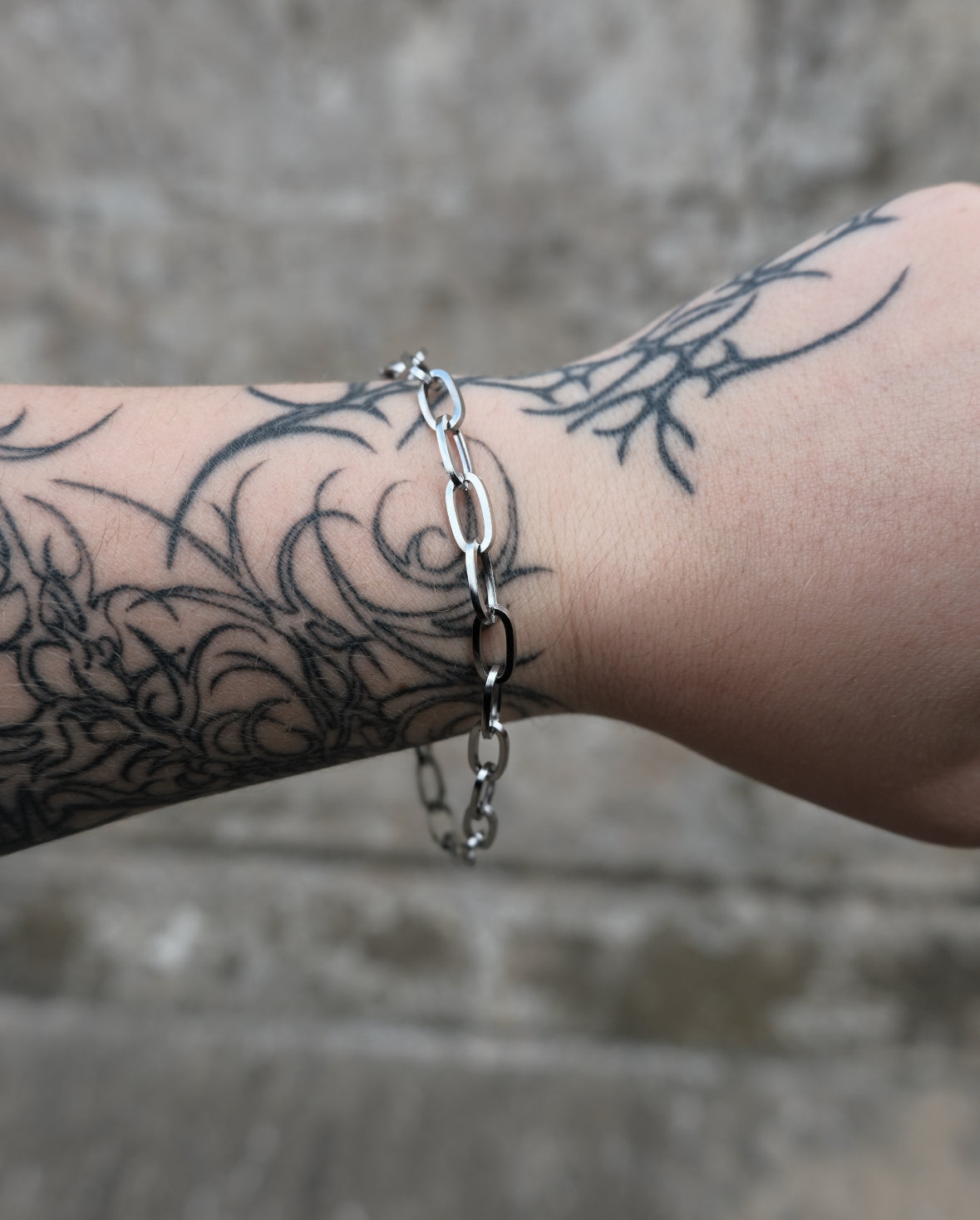SIMPLE STAINLESS STEEL CHAIN LINK BRACELET