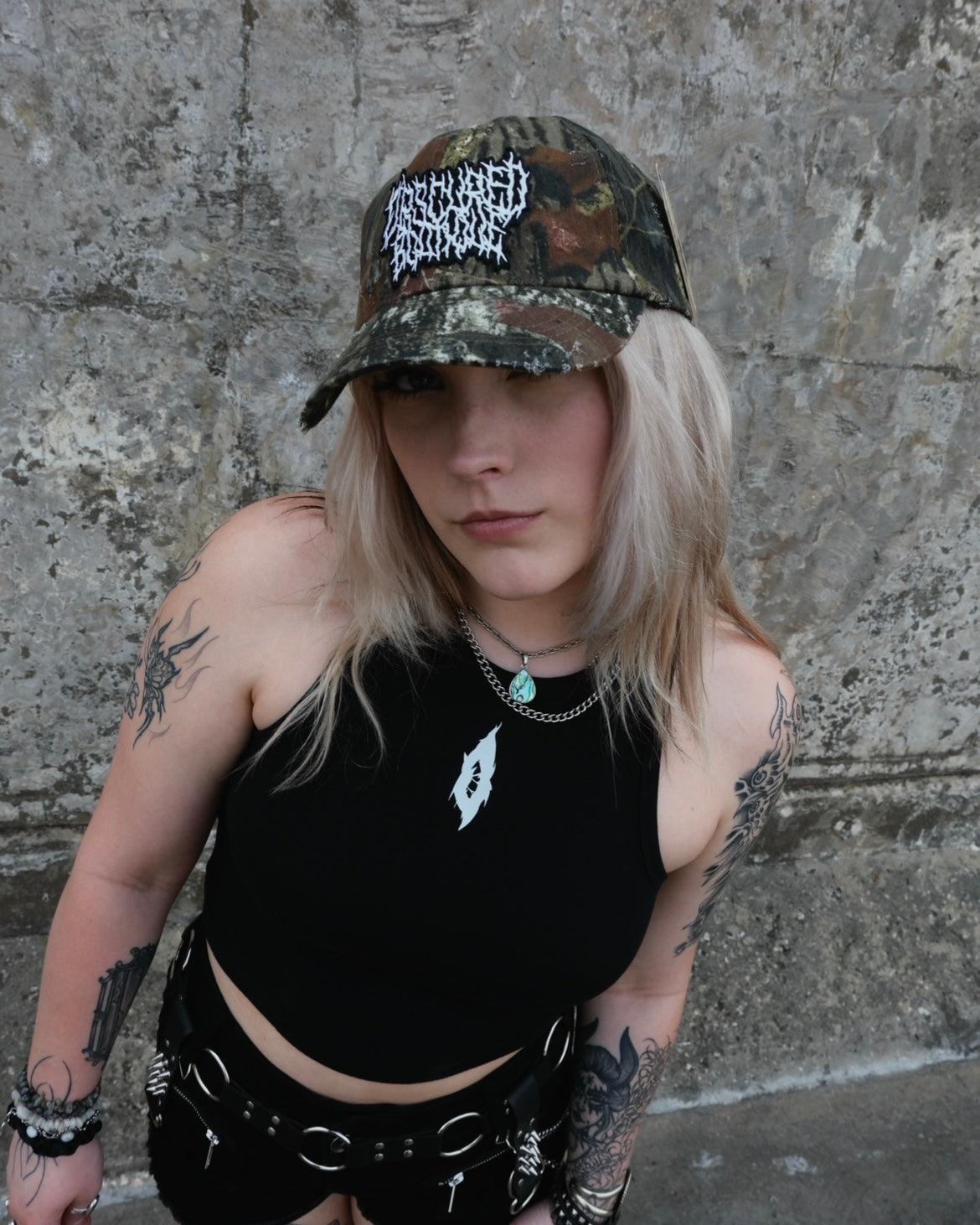 OBSCURED DISTRESSED CAMO HAT