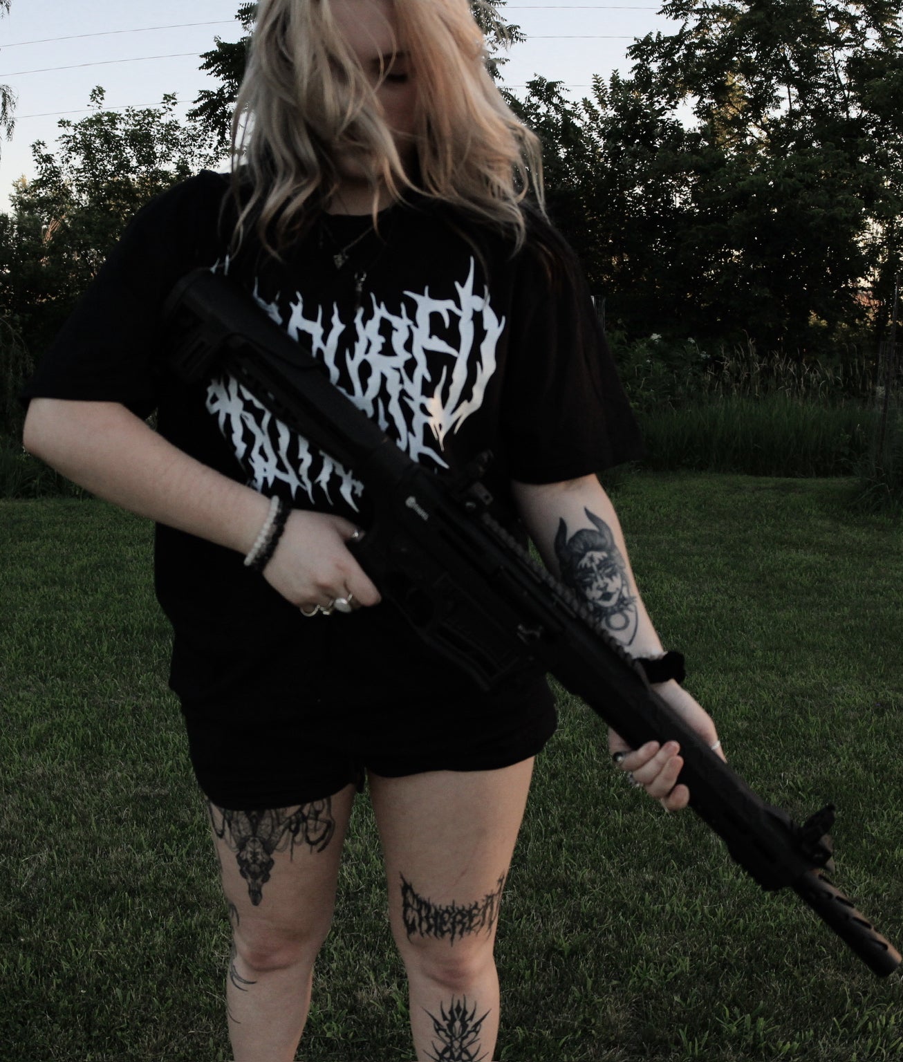 OBSCURED GUNSHOT LOGO TEE