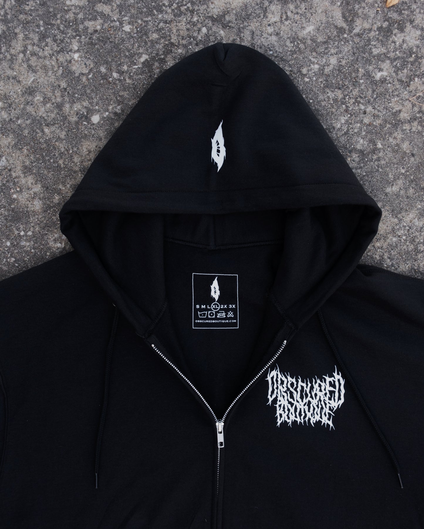 OBSCURED x OVA MORBID ZIP-UP HOODIE