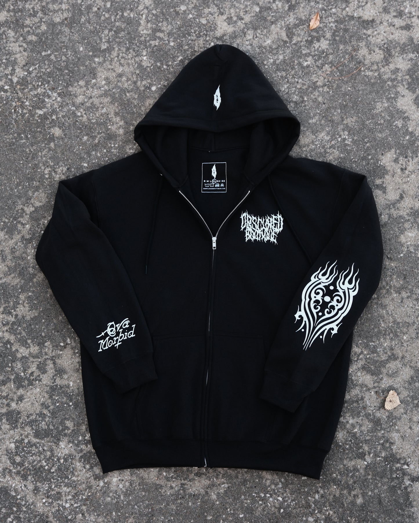 OBSCURED x OVA MORBID ZIP-UP HOODIE