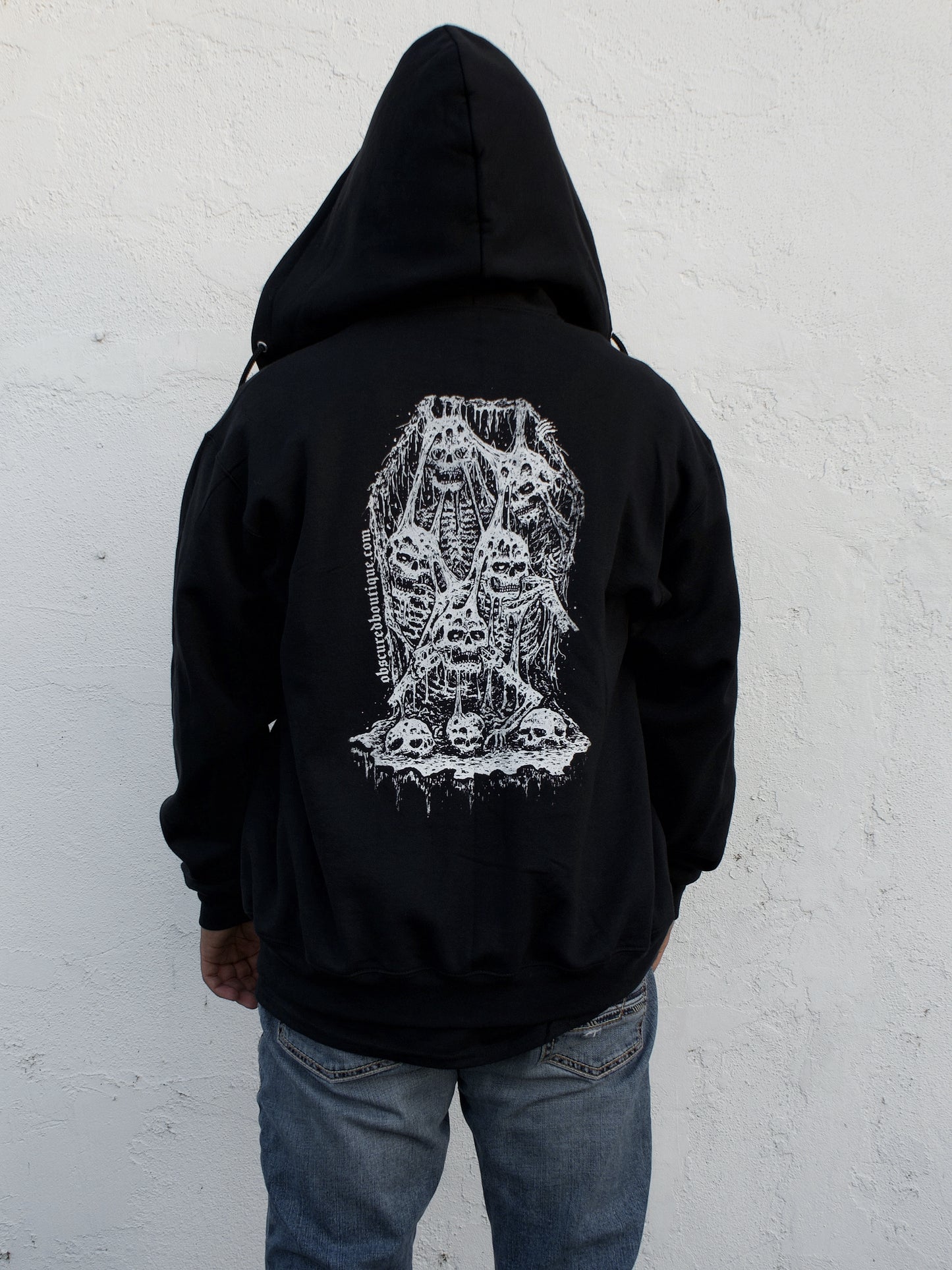 OBSCURED COFFIN ZIP-UP HOODIE
