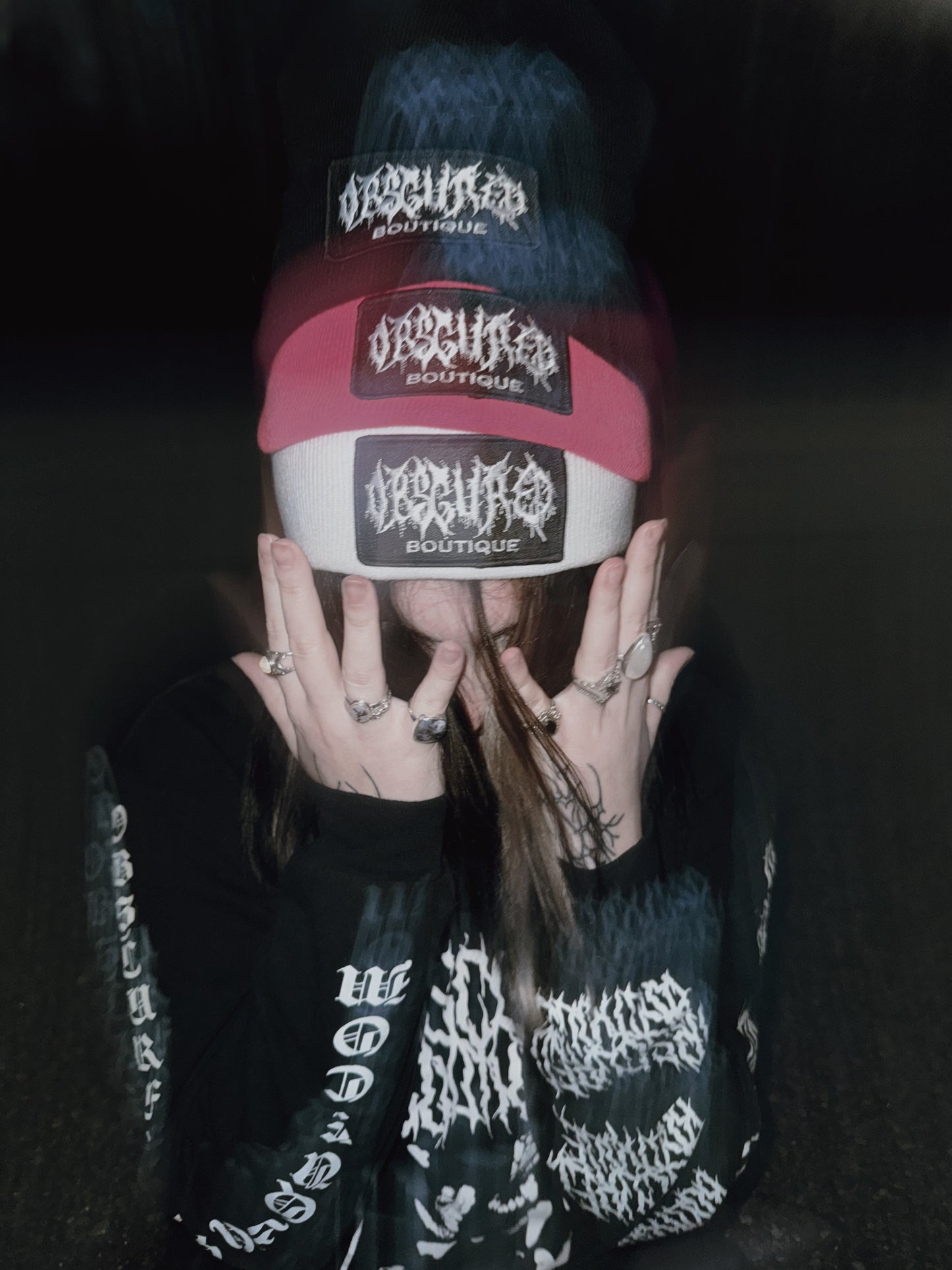 OBSCURED LOGO BEANIE