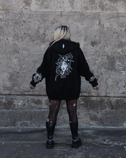 OBSCURED x OVA MORBID ZIP-UP HOODIE