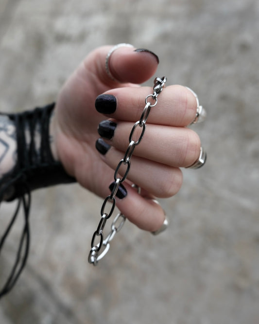 SIMPLE STAINLESS STEEL CHAIN LINK BRACELET