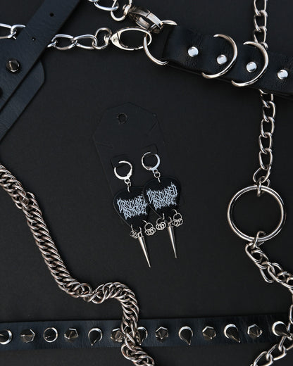 SPIKED GUITAR PICK EARRINGS - OBSCURED HANDMADE