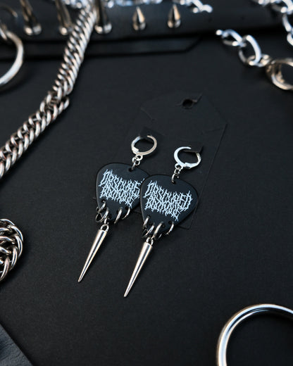 SPIKED GUITAR PICK EARRINGS - OBSCURED HANDMADE