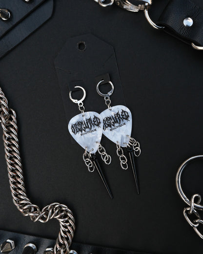 SPIKED GUITAR PICK EARRINGS - OBSCURED HANDMADE