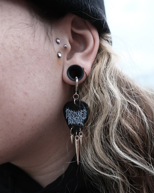 SPIKED GUITAR PICK EARRINGS - OBSCURED HANDMADE