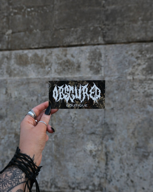 OBSCURED CAMO LOGO BUMPER STICKER