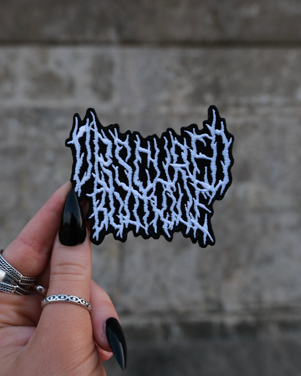 OBSCURED METAL LOGO SEW ON PATCH