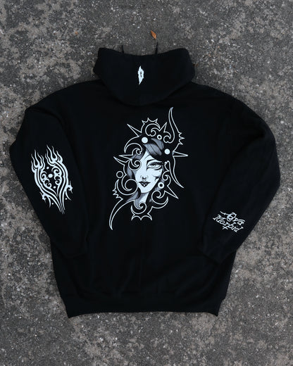 OBSCURED x OVA MORBID ZIP-UP HOODIE