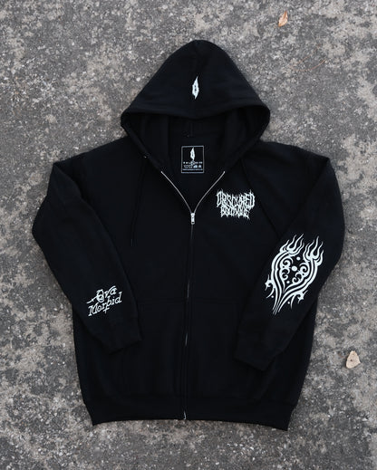 OBSCURED x OVA MORBID ZIP-UP HOODIE