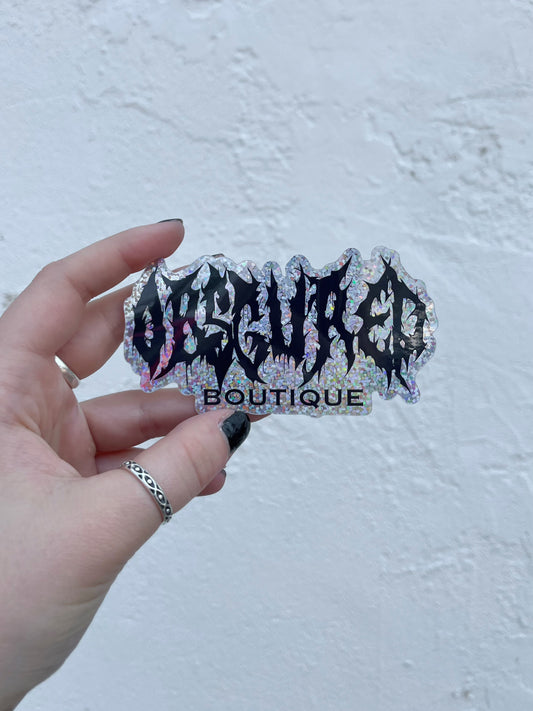 Obscured Death Metal Sticker (Glitter)