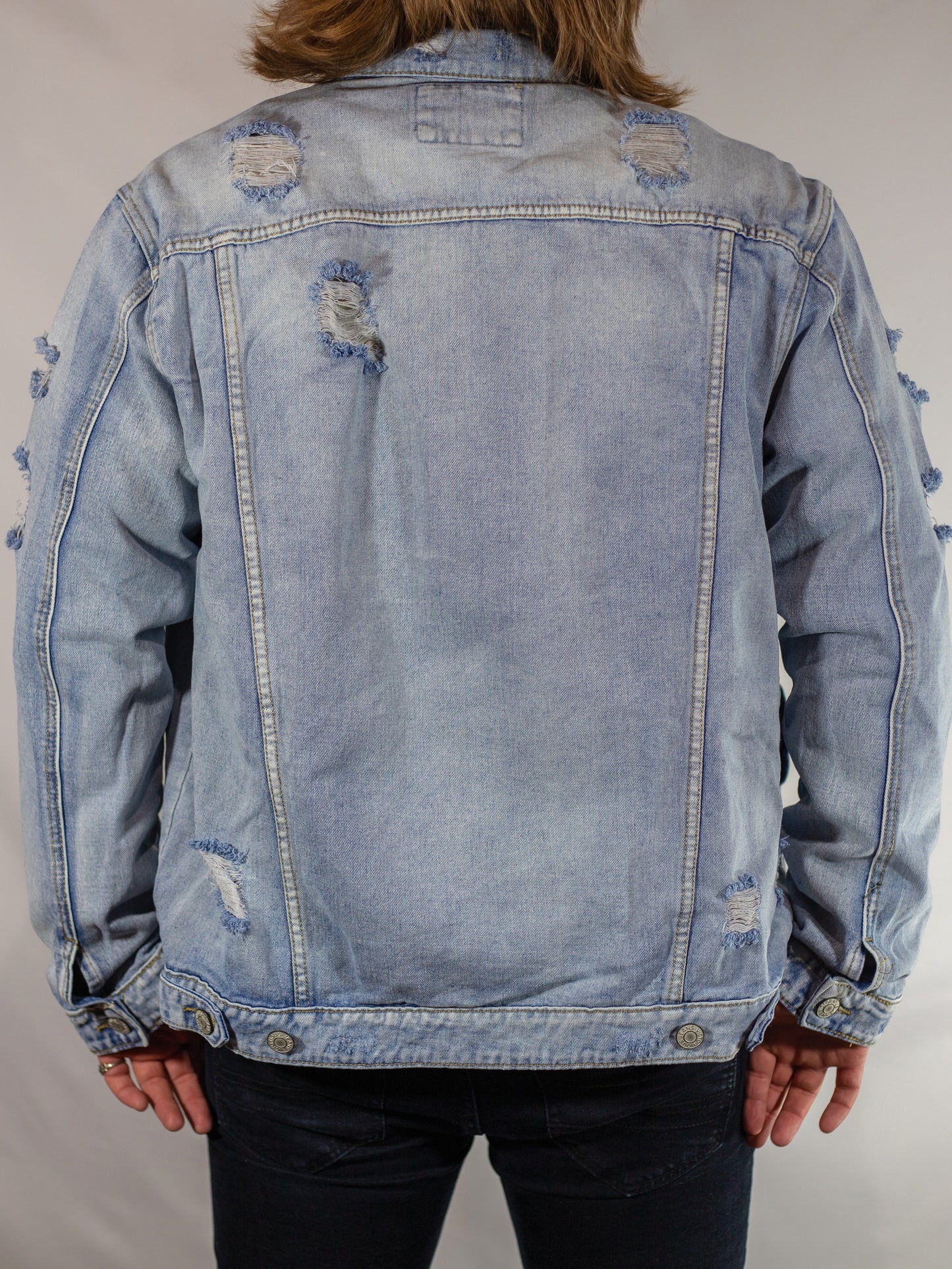 Men Distressed Denim Jacket