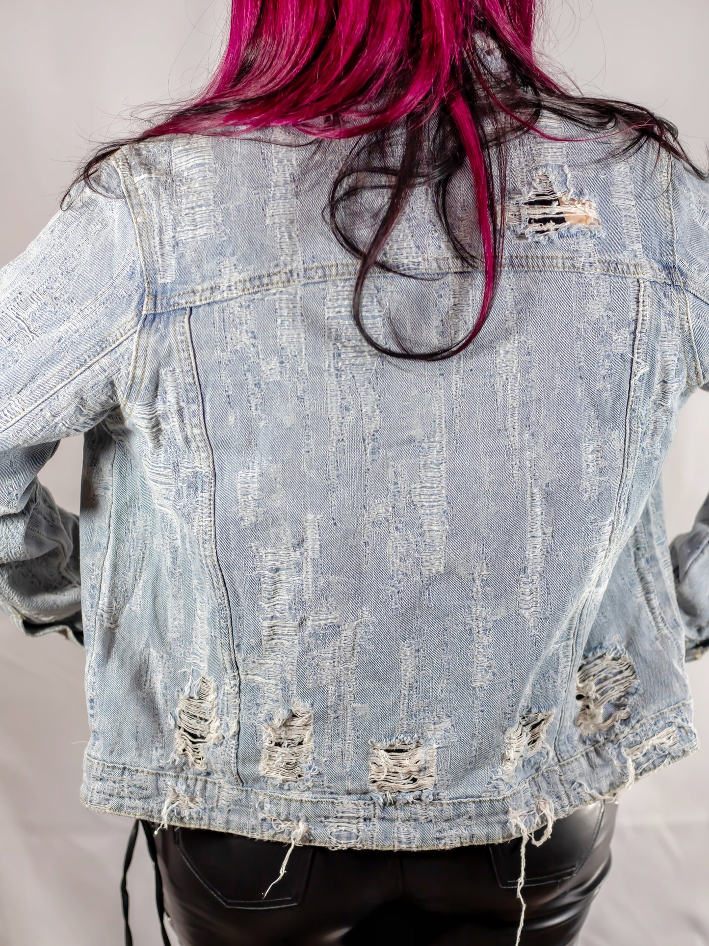 Distressed Washed Denim Jacket